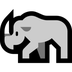 Hoe Neushoorn emoji eruit ziet op Microsoft.