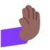 Jak wygląda emoji Dłoń pchająca w prawo: karnacja średnio ciemna w Microsoft.