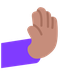 Bagaimana Rightwards Pushing Hand: Medium Skin Tone emoji terlihat di Microsoft.