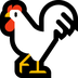 Bagaimana Rooster emoji terlihat di Microsoft.