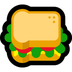 Bagaimana Sandwich emoji terlihat di Microsoft.