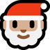 Come Babbo Natale: carnagione abbastanza chiara emoji appare su Microsoft.