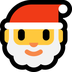 Bagaimana Santa Claus emoji terlihat di Microsoft.