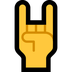 Bagaimana Sign of the Horns emoji terlihat di Microsoft.