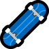 Bagaimana Skateboard emoji terlihat di Microsoft.