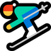 Bagaimana Skier emoji terlihat di Microsoft.