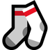 Bagaimana Socks emoji terlihat di Microsoft.