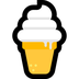 Bagaimana Soft Ice Cream emoji terlihat di Microsoft.