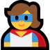 Bagaimana Superhero emoji terlihat di Microsoft.