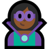 Bagaimana Supervillain: Medium-Dark Skin Tone emoji terlihat di Microsoft.