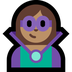 Bagaimana Supervillain: Medium Skin Tone emoji terlihat di Microsoft.