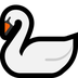 Bagaimana Swan emoji terlihat di Microsoft.