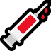 Bagaimana Syringe emoji terlihat di Microsoft.