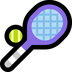 Hoe Tennis emoji eruit ziet op Microsoft.