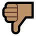 Bagaimana Thumbs Down: Medium Skin Tone emoji terlihat di Microsoft.