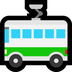 Hoe Trolleybus emoji eruit ziet op Microsoft.