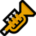 Bagaimana Trumpet emoji terlihat di Microsoft.