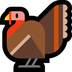 Bagaimana Turkey emoji terlihat di Microsoft.