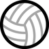 Bagaimana Volleyball emoji terlihat di Microsoft.