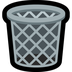 Bagaimana Wastebasket emoji terlihat di Microsoft.