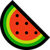 Bagaimana Watermelon emoji terlihat di Microsoft.