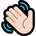 Bagaimana Waving Hand: Light Skin Tone emoji terlihat di Microsoft.