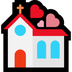 Come Chiesa per matrimonio emoji appare su Microsoft.