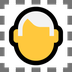 Bagaimana White Hair emoji terlihat di Microsoft.