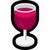 Bagaimana Wine Glass emoji terlihat di Microsoft.