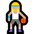 Bagaimana Woman Bouncing Ball: Medium-Light Skin Tone emoji terlihat di Microsoft.