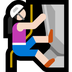 Bagaimana Woman Climbing: Light Skin Tone emoji terlihat di Microsoft.