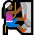 Bagaimana Woman Climbing: Medium-Dark Skin Tone emoji terlihat di Microsoft.