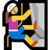 Bagaimana Woman Climbing emoji terlihat di Microsoft.