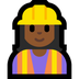 Bagaimana Woman Construction Worker: Medium-Dark Skin Tone emoji terlihat di Microsoft.