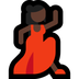 Bagaimana Woman Dancing: Dark Skin Tone emoji terlihat di Microsoft.