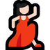 Bagaimana Woman Dancing: Light Skin Tone emoji terlihat di Microsoft.