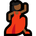 Bagaimana Woman Dancing: Medium-Dark Skin Tone emoji terlihat di Microsoft.