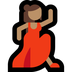 Bagaimana Woman Dancing: Medium Skin Tone emoji terlihat di Microsoft.