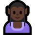 Bagaimana Woman Elf: Dark Skin Tone emoji terlihat di Microsoft.