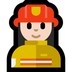 Bagaimana Woman Firefighter: Light Skin Tone emoji terlihat di Microsoft.