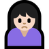 Bagaimana Woman Frowning: Light Skin Tone emoji terlihat di Microsoft.