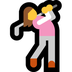 Come Golfista donna emoji appare su Microsoft.