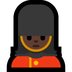 Bagaimana Woman Guard: Dark Skin Tone emoji terlihat di Microsoft.