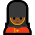 Bagaimana Woman Guard: Medium-Dark Skin Tone emoji terlihat di Microsoft.