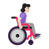 Bagaimana Woman in Manual Wheelchair Facing Right: Light Skin Tone emoji terlihat di Microsoft.