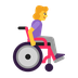 Bagaimana Woman in Manual Wheelchair Facing Right emoji terlihat di Microsoft.