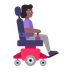 Bagaimana Woman in Motorized Wheelchair Facing Right: Medium-Dark Skin Tone emoji terlihat di Microsoft.