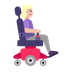 Bagaimana Woman in Motorized Wheelchair Facing Right: Medium-Light Skin Tone emoji terlihat di Microsoft.