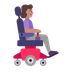 Bagaimana Woman in Motorized Wheelchair Facing Right: Medium Skin Tone emoji terlihat di Microsoft.