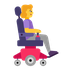 Bagaimana Woman in Motorized Wheelchair Facing Right emoji terlihat di Microsoft.